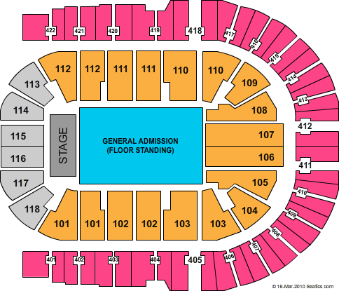 O2 Arena - London End Floor Seating Chart
